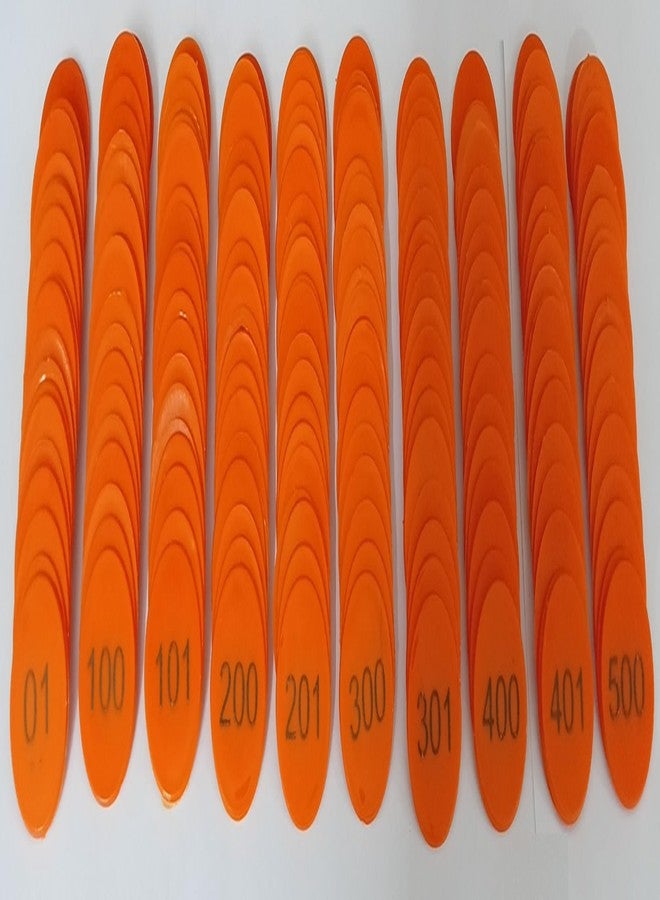 MOREL Embossed 1 to 500 Numerical Plastic Round Shape Token Coin(31MM) USE for Shop, Board Games, Stores, House, School ETC.(Orange Color), Lifetime GARANTY of Printing - Image 1